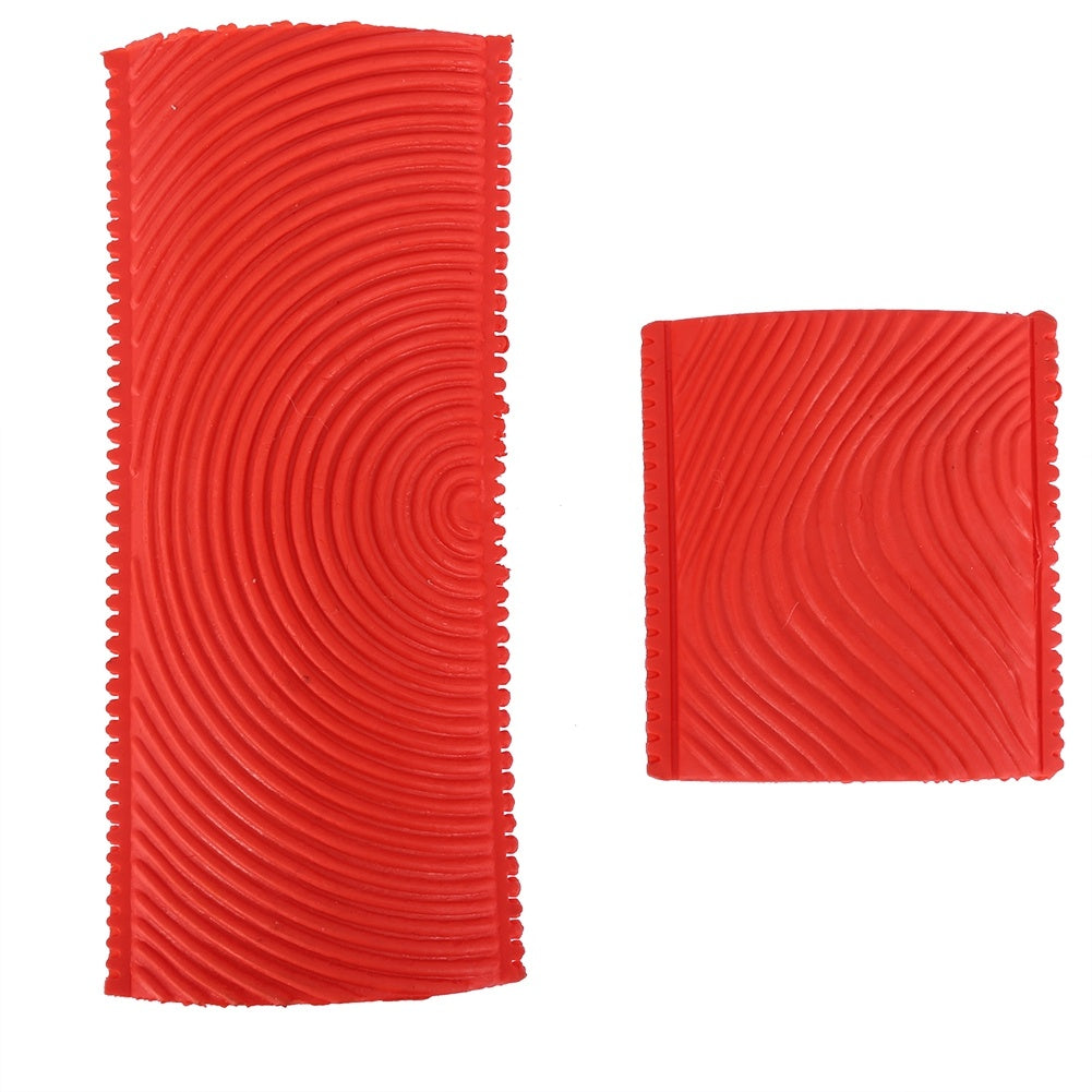 2Pcs / Set Rubber Wood Grain Effect Brush Painting Tools DIY Wall Decoration