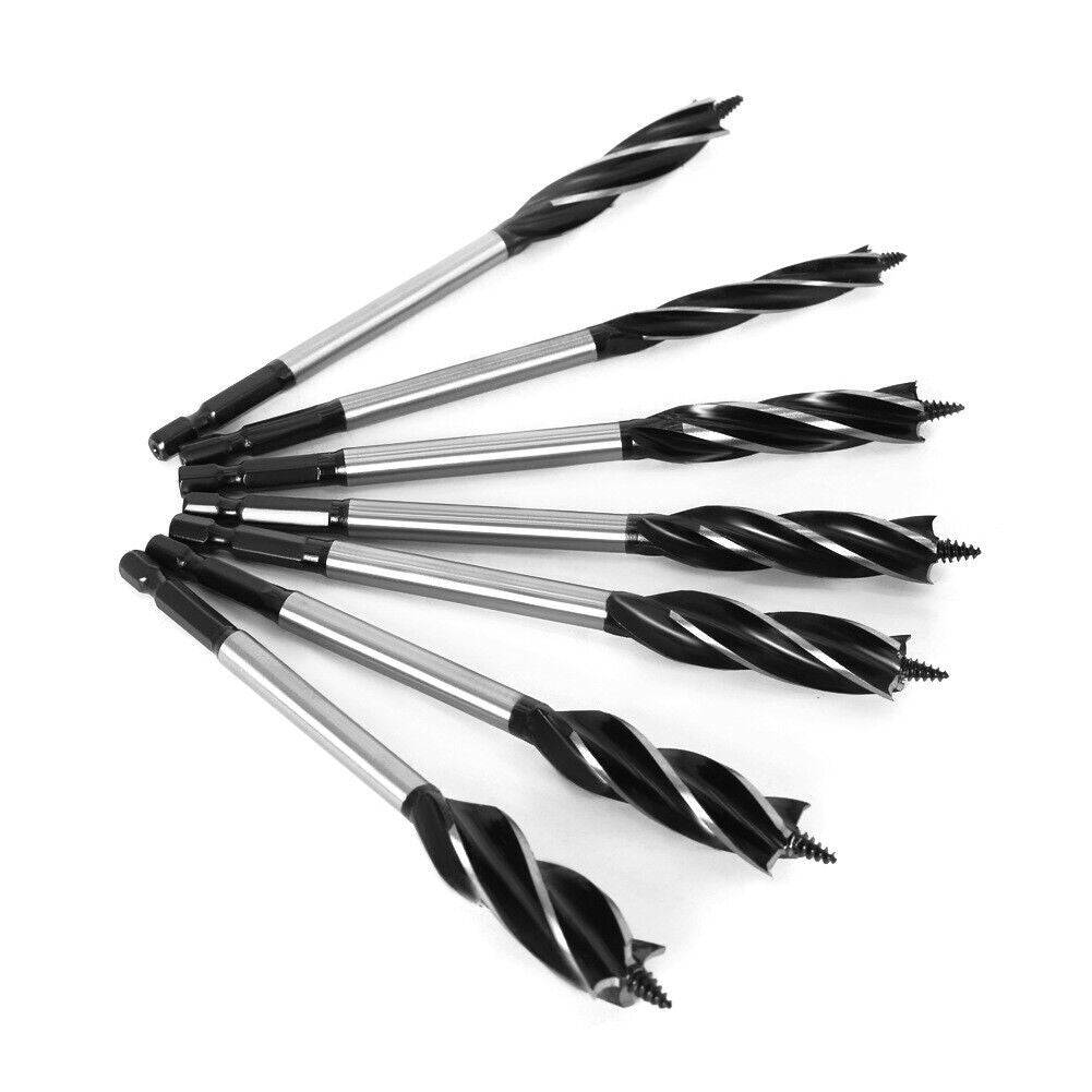 11 Pcs High-Carbon Steel Fast Cut Wood Auger Wood Drill Bit Tools Set 10-35MM UK