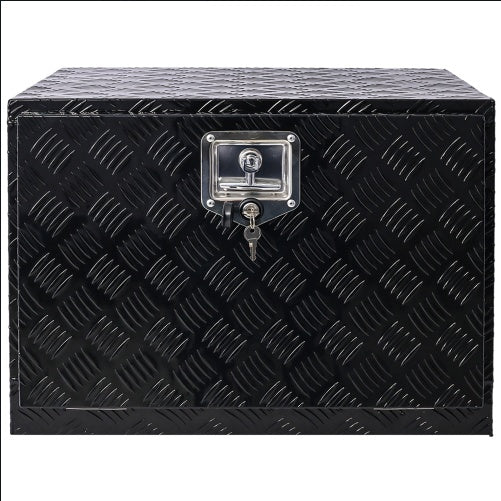 24inch Aluminum Tool Box,heavy Duty Truck Bed Tool Box,outdoor Trailer Pickup Storage Tool Box,RV Storage Organizer,underbody Box Wlock Keys,black