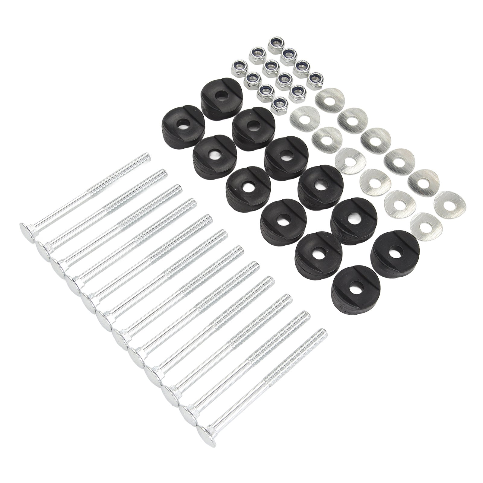 12pcs Trampoline Screws Galvanized Steel Enhance Stability Long Trampoline Screws Bolts and Nuts Set