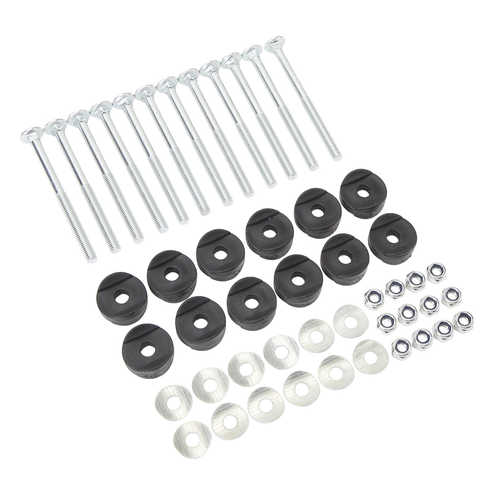 12pcs Trampoline Screws Galvanized Steel Enhance Stability Long Trampoline Screws Bolts and Nuts Set