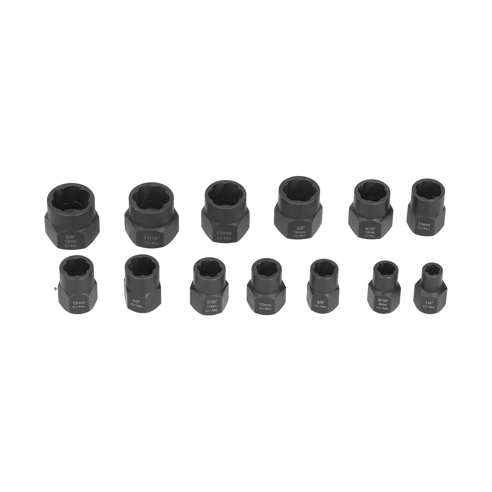 13 Piece Nuts Extractor Set Durable Impact Bolts and Nuts Remover with Storage Case for Remove Damaged Screws