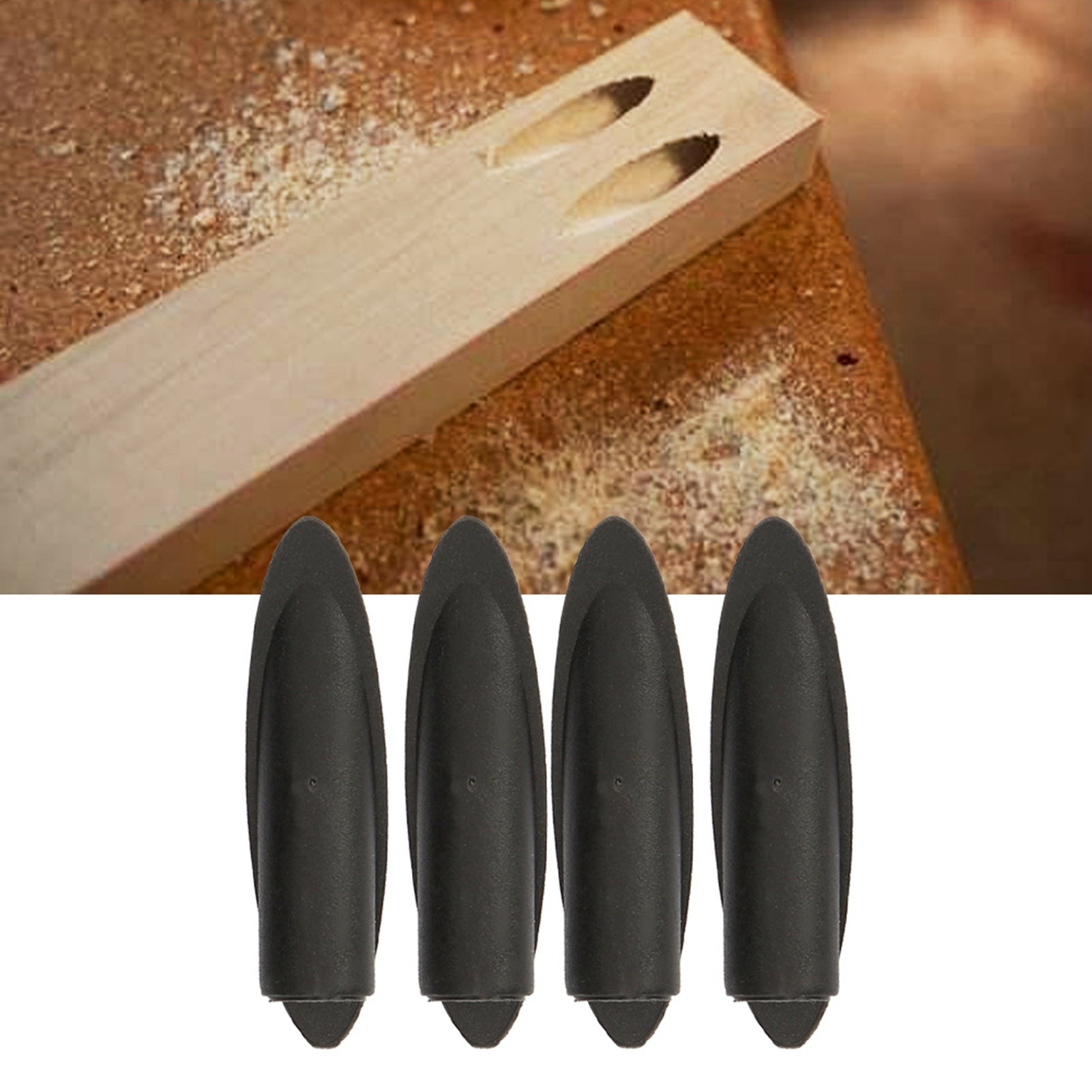 100pcs 9.5mm Wood Plugs for Pocket Hole Jig Wood Working Tool Accessories(black)