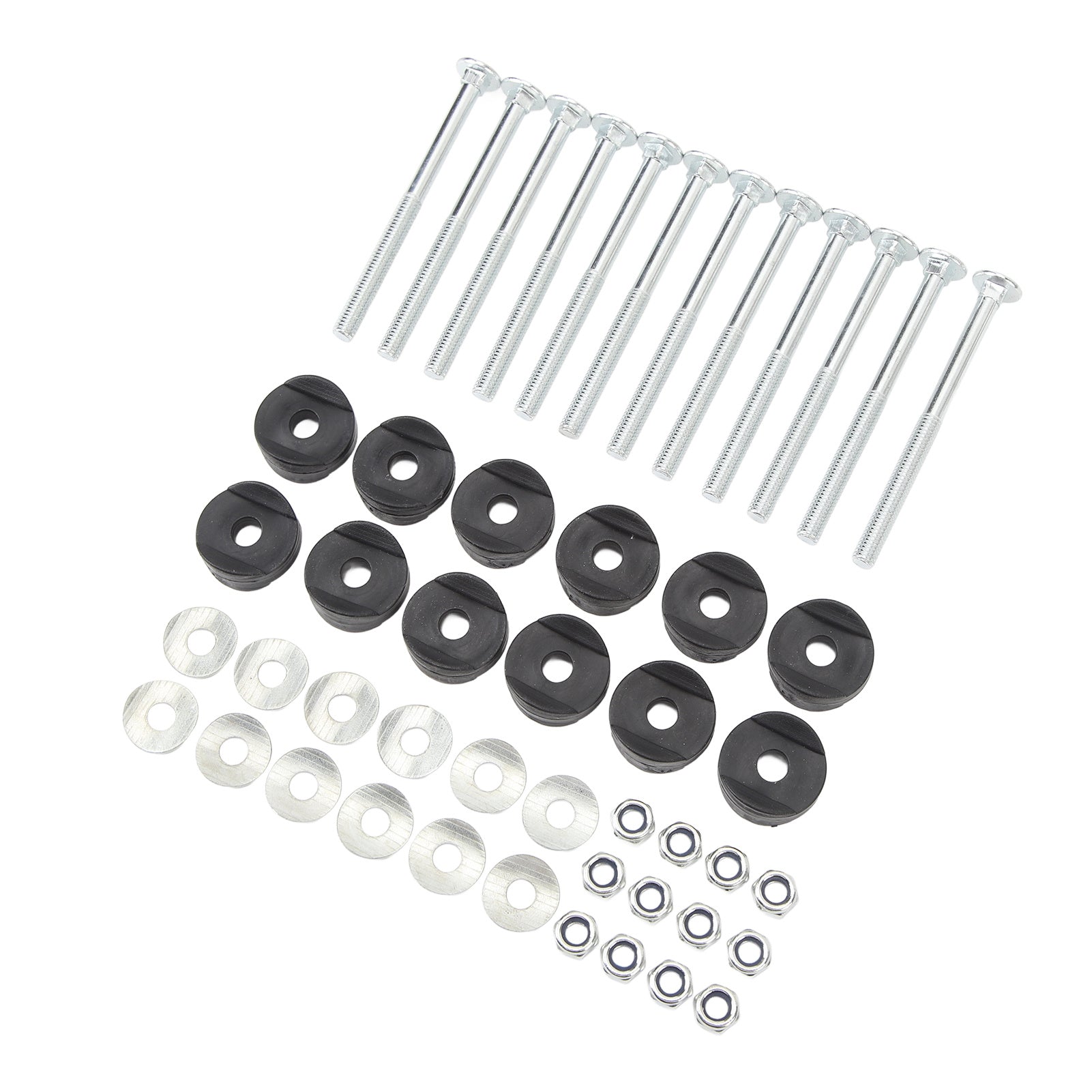 12pcs Trampoline Screws Galvanized Steel Enhance Stability Long Trampoline Screws Bolts and Nuts Set