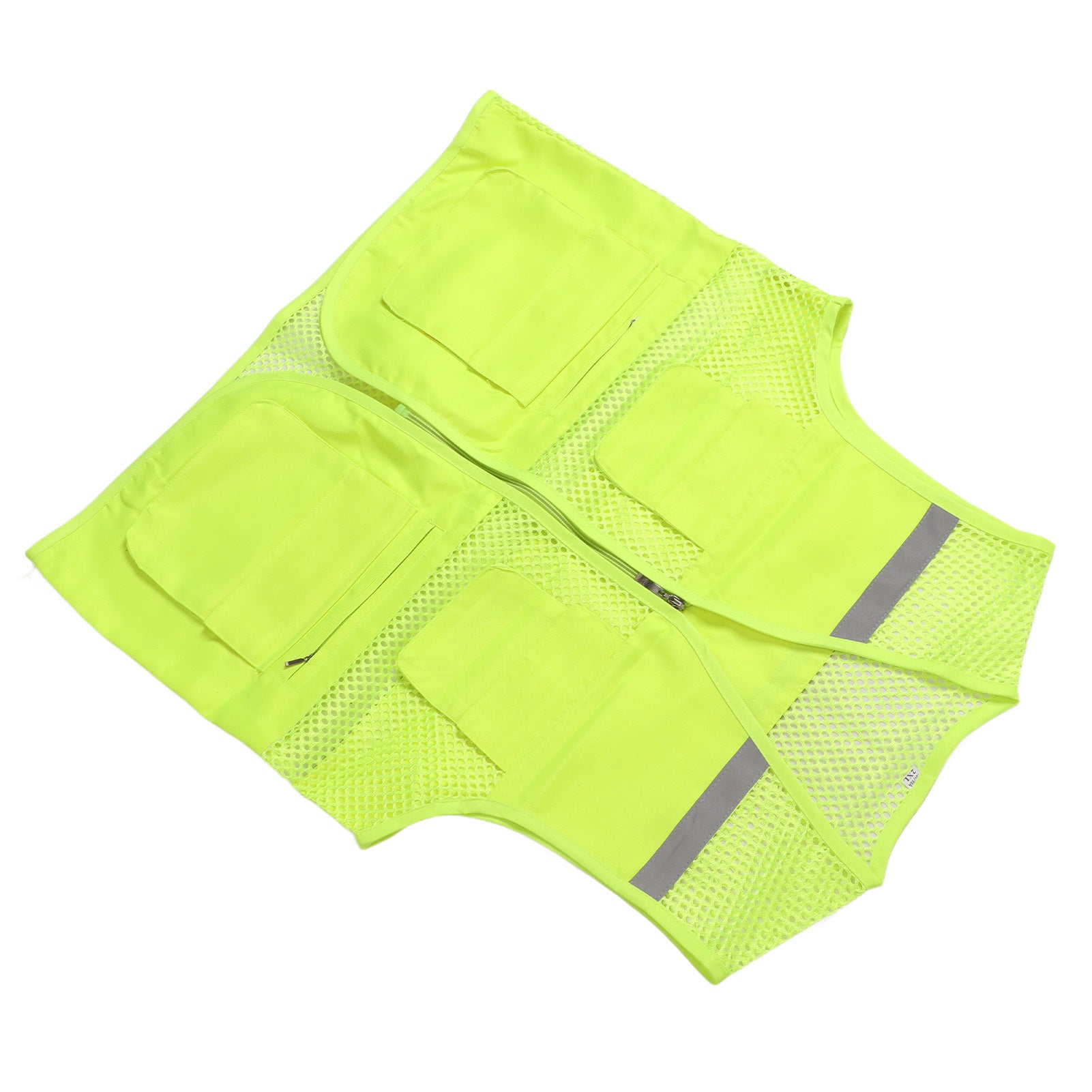 Reflective Vest High Visibility Waterproof Breathable Mesh Safety Vest for Construction Site Night Travel 2XL Fluorescent Green