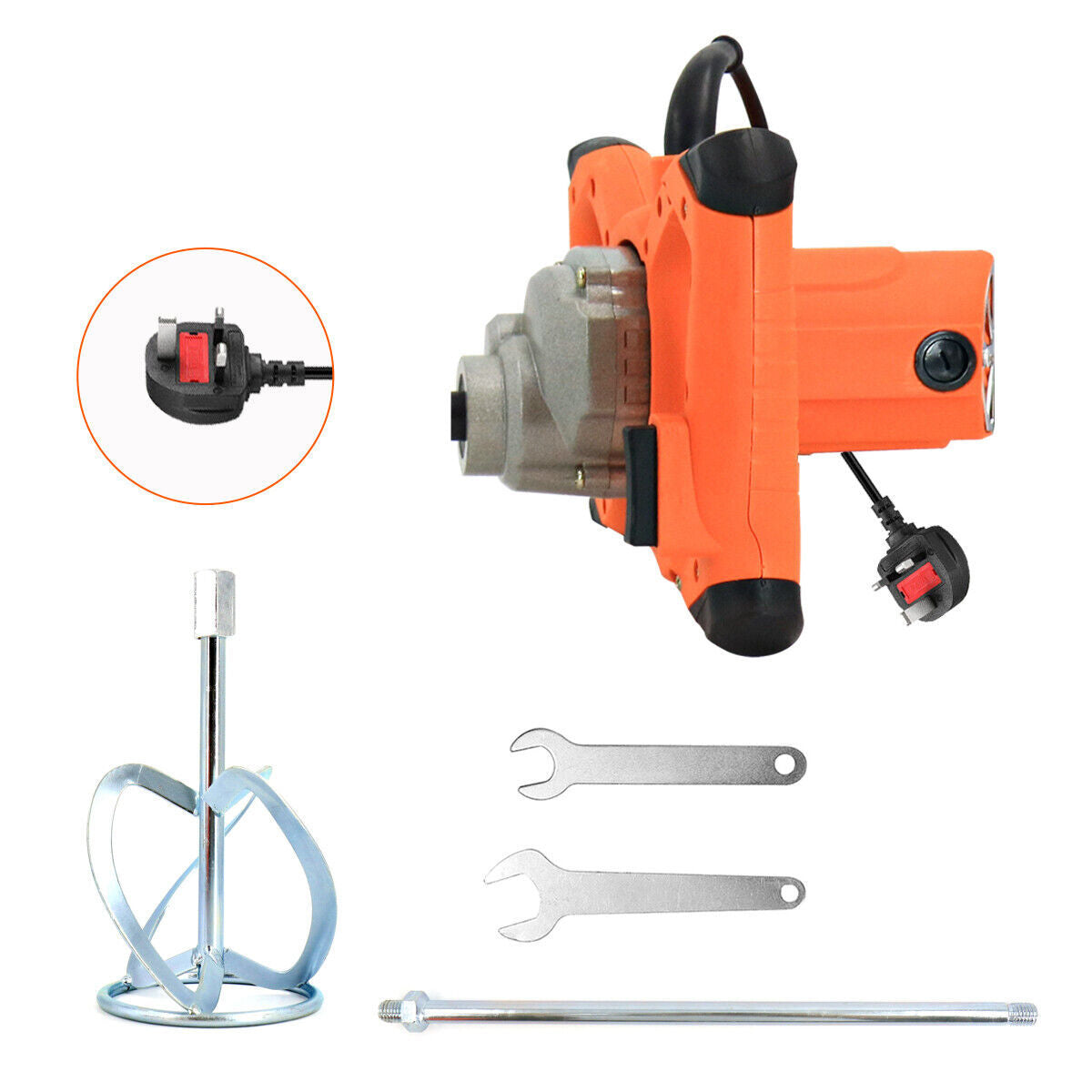 2100W Electric Cement Mixer 6 Speeds Plaster Paddle Mixer Mortar Paint Stirrer
