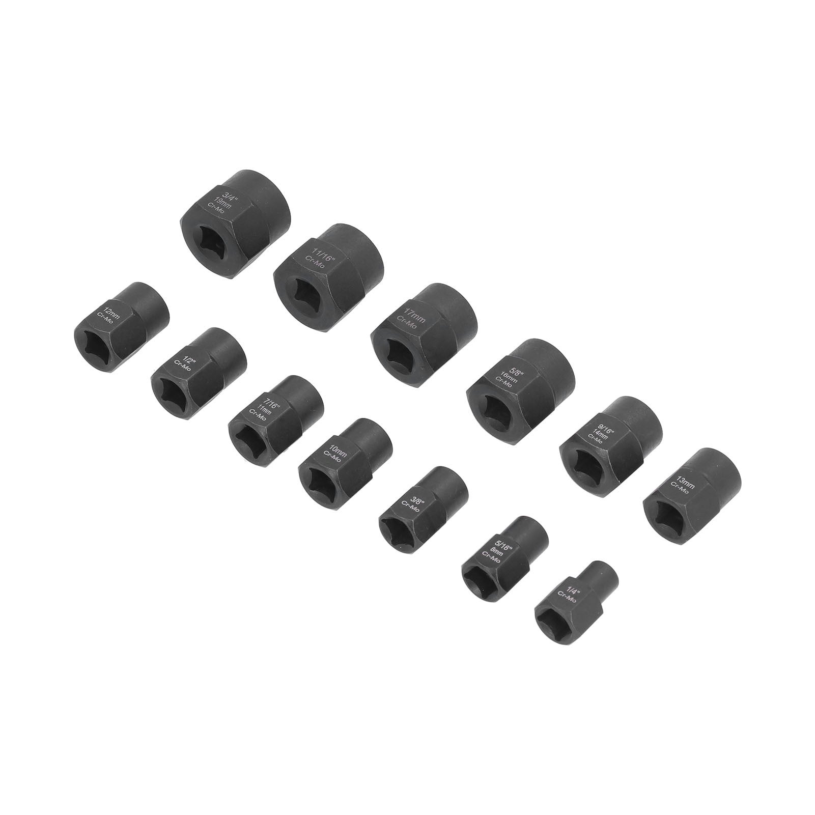 13 Piece Nuts Extractor Set Durable Impact Bolts and Nuts Remover with Storage Case for Remove Damaged Screws