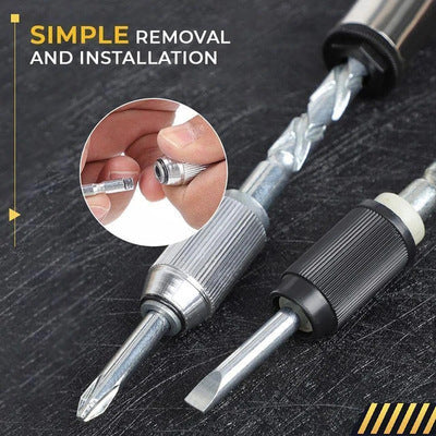 Push-type Semi-automatic Screwdriver Wooden Handle Screwdriver
