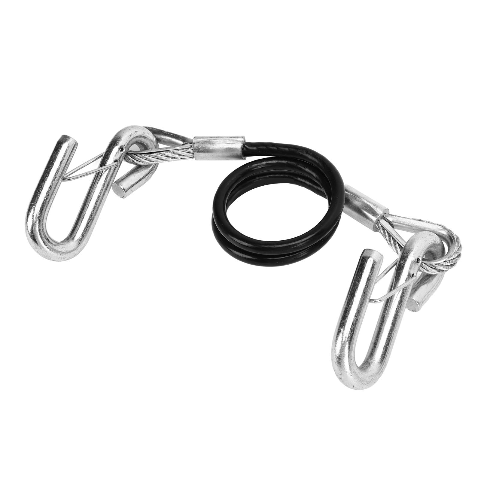 Trailer Safety Cable 27.6 Inch S Hook Spring Safety Rope RV 3500lbs Weight Capacity Safety Towing Cable