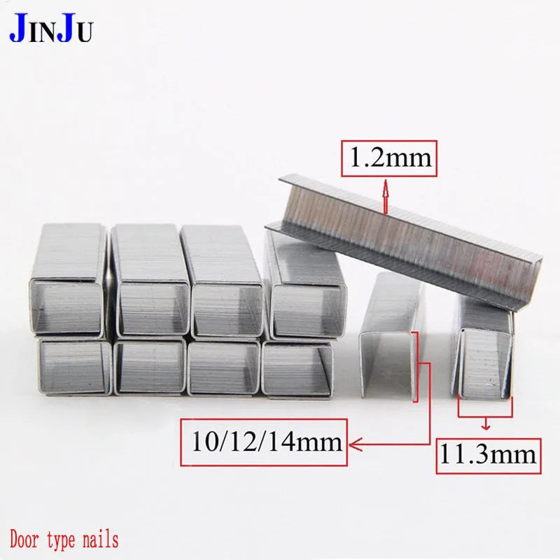 4-14mm narrow crown nails 1.2MM thick nail high hardness door nails 4/25" to 9/16" for 3 in 1 heavy duty staple gun