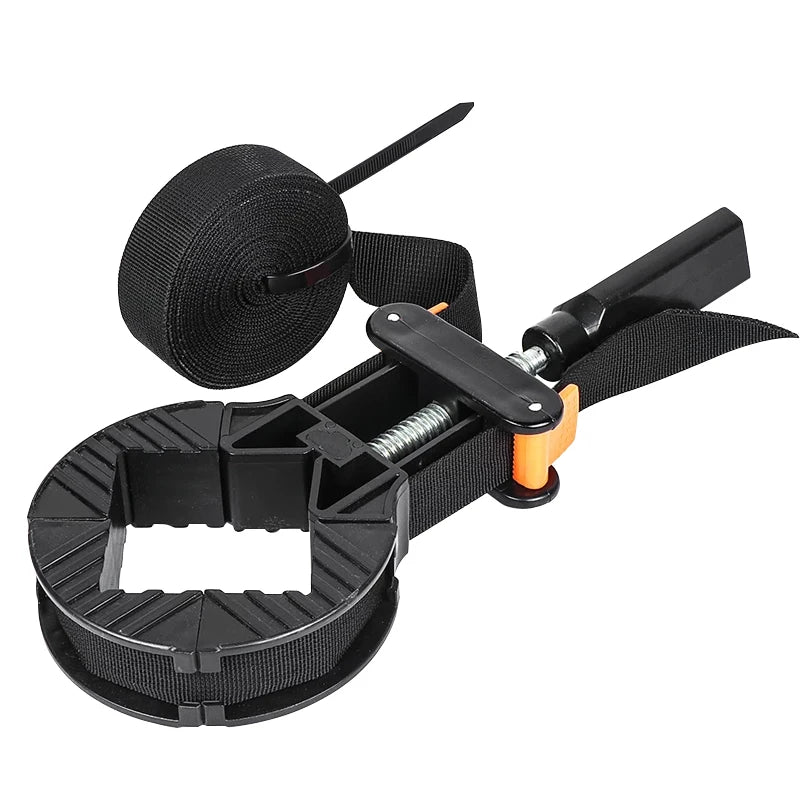 Woodworking Quick Adjustable Band Clamp Polygonal Clip 90 Degres Multifunction Belt Clamping Tools 4M Pure Nylon Strap Clip
