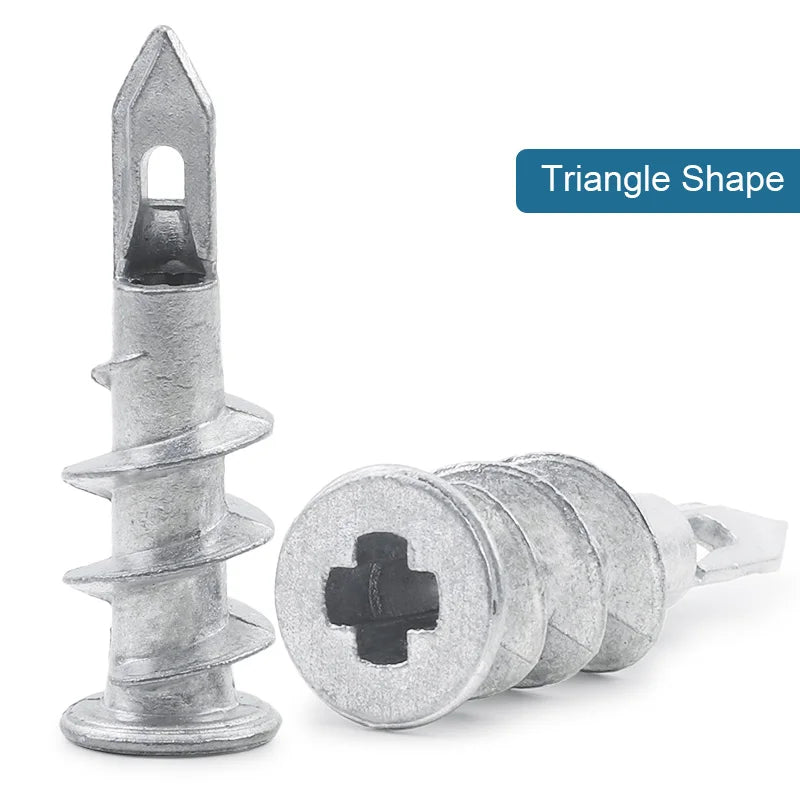 HOWSHENG 20pcs Self-Drilling Plasterboard Drywall Anchor 13x41mm Zinc Alloy Wall Plug for Self-Tapping Screw