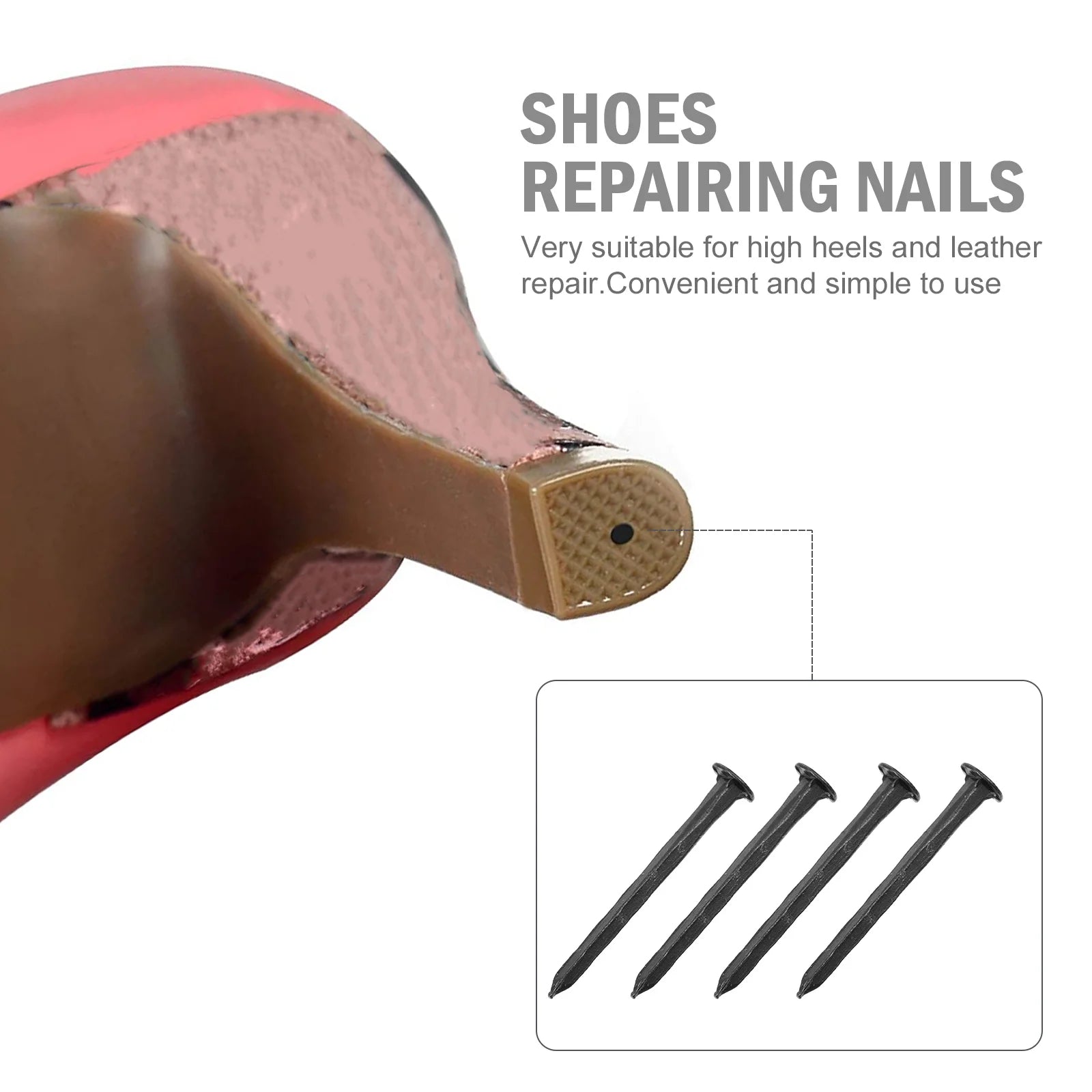 1 Bag Shoes Repairing Nails Simple Iron Heels Nails Round Head Shoes Nails