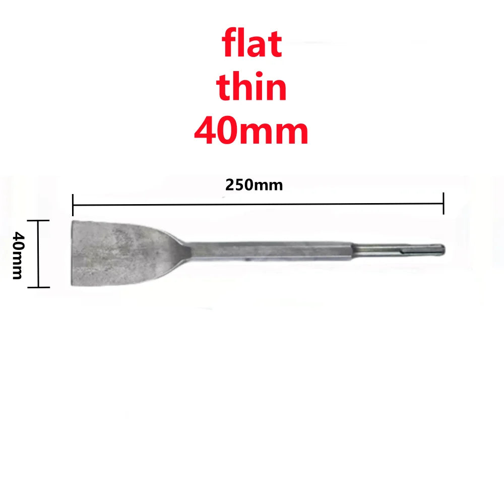 250mm Chisel Set SDS Plus Shank Electric Hammer Drill Bit Point Groove Flat Chisel Masonry Tools for Concrete Brick Wall Rock