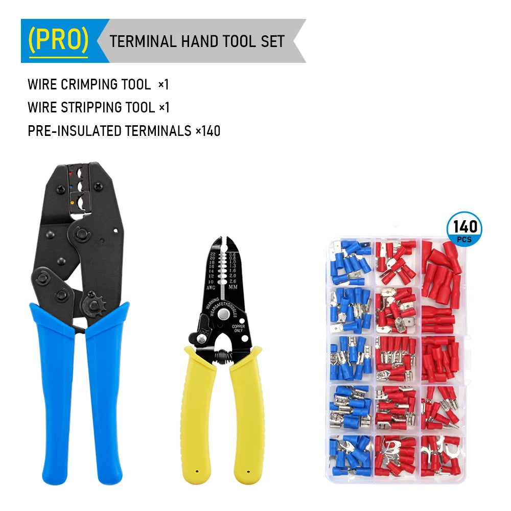 Crimping Tool Set Pressed Pliers Electrician Tools Electrical Terminals Clamp Electronics Pressing Connector Hand
