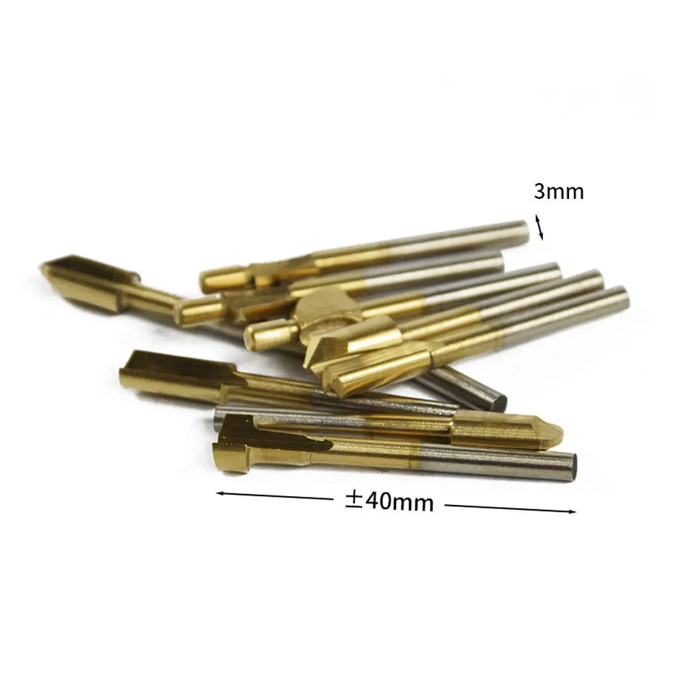 10pcs HSS Router Bits Wood Cutter Milling Fits Dremel Rotary Tool Set 1/8" 3mm Shank Carpentry Router Bits For Rotary Tools DIY
