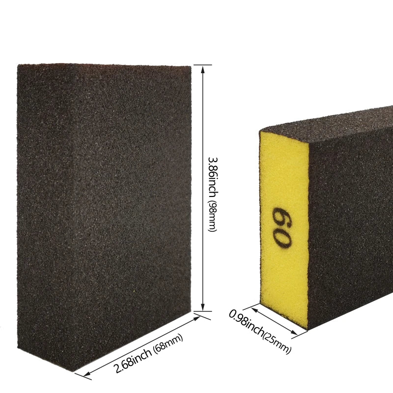6pcs/set(60 80 120 180 240 320)Coarse Medium Fine Grit Sanding Block Sander Sponges for Wood Drywall Metal Sandpaper Sponge