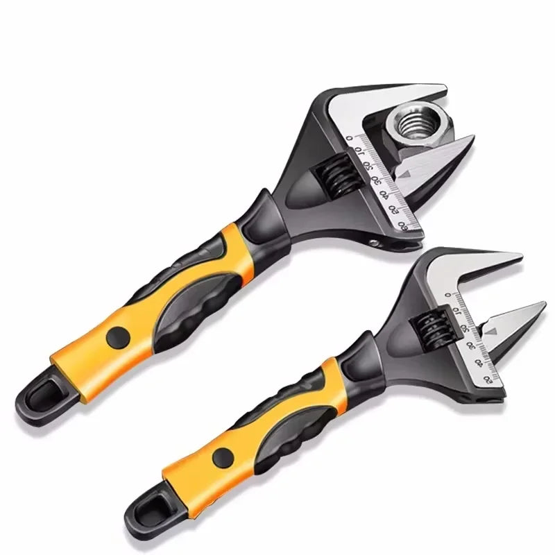 Adjustable Wrench Stainless Steel Universal Spanner Bathroom Wrench Large Open High Quality Plumbing Repair Tool Household