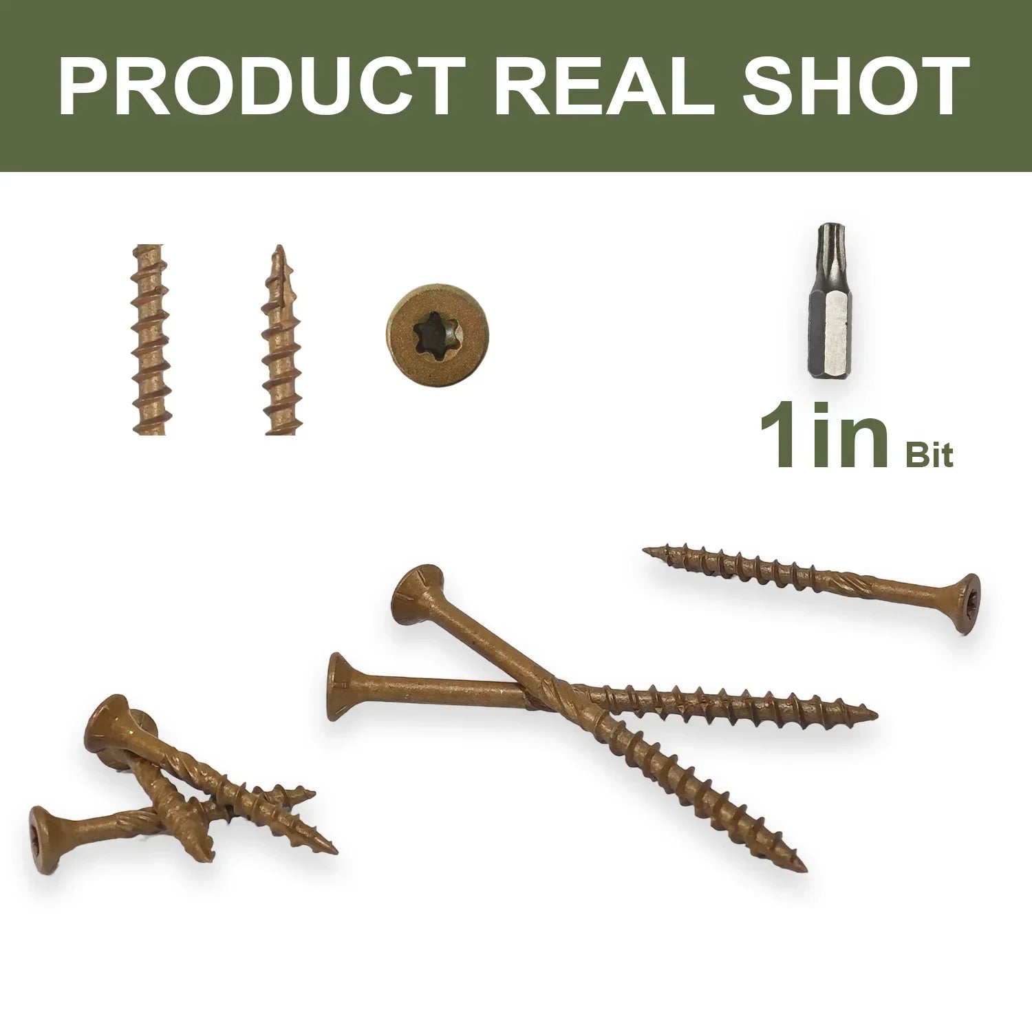 100/160/240Pcs Self Tapping Exterior Wood Screws Set - #10×3, #8×2 & #8×1-1/2 Sizes for Outdoor Woodworking & Fence Projects