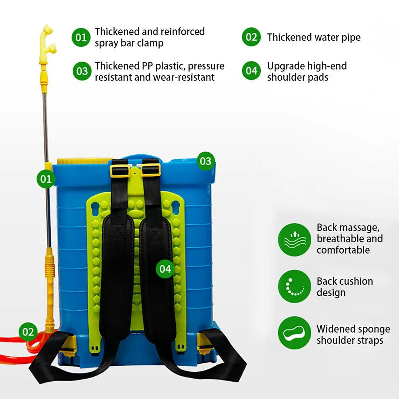 Agricultural Electric Sprayer Backpack Rechargeable Automatic Sprayer Pesticide High Pressure Sterilization Spray Can
