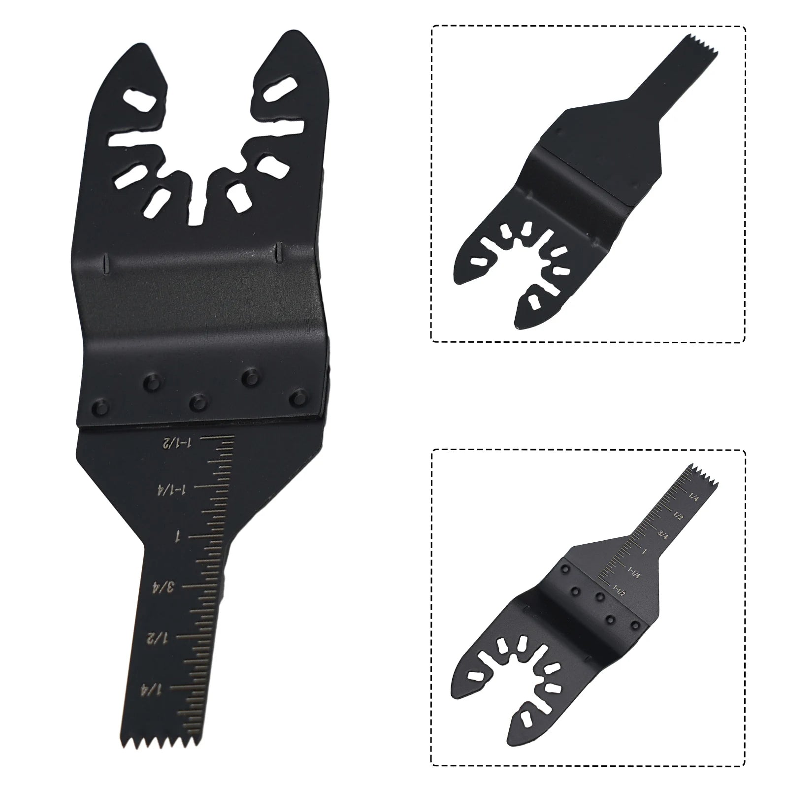 6Pcs Multi Tool Blades Oscillating Saw Blade High Carbon Steel Bi-Metal Arc Edge for Wood Metal Plastic Cutting