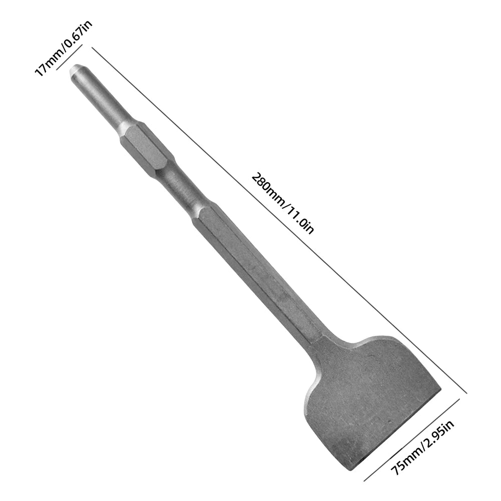SDS PLUS Shank Chisel 280mm Point Flat Wide Flat Electric Hammer Drill Chisel Tool for Wall Concrete Impact Widening Drill Bit