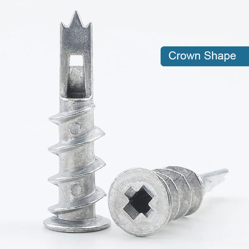 HOWSHENG 20pcs Self-Drilling Plasterboard Drywall Anchor 13x41mm Zinc Alloy Wall Plug for Self-Tapping Screw