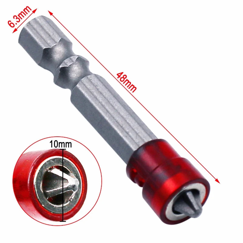 4PCS Power Screwdriver Bits, Plasterboard Screws, Magnetic Ring Placement Single Head Hand Tool, 1/4 Hex Shank Durable