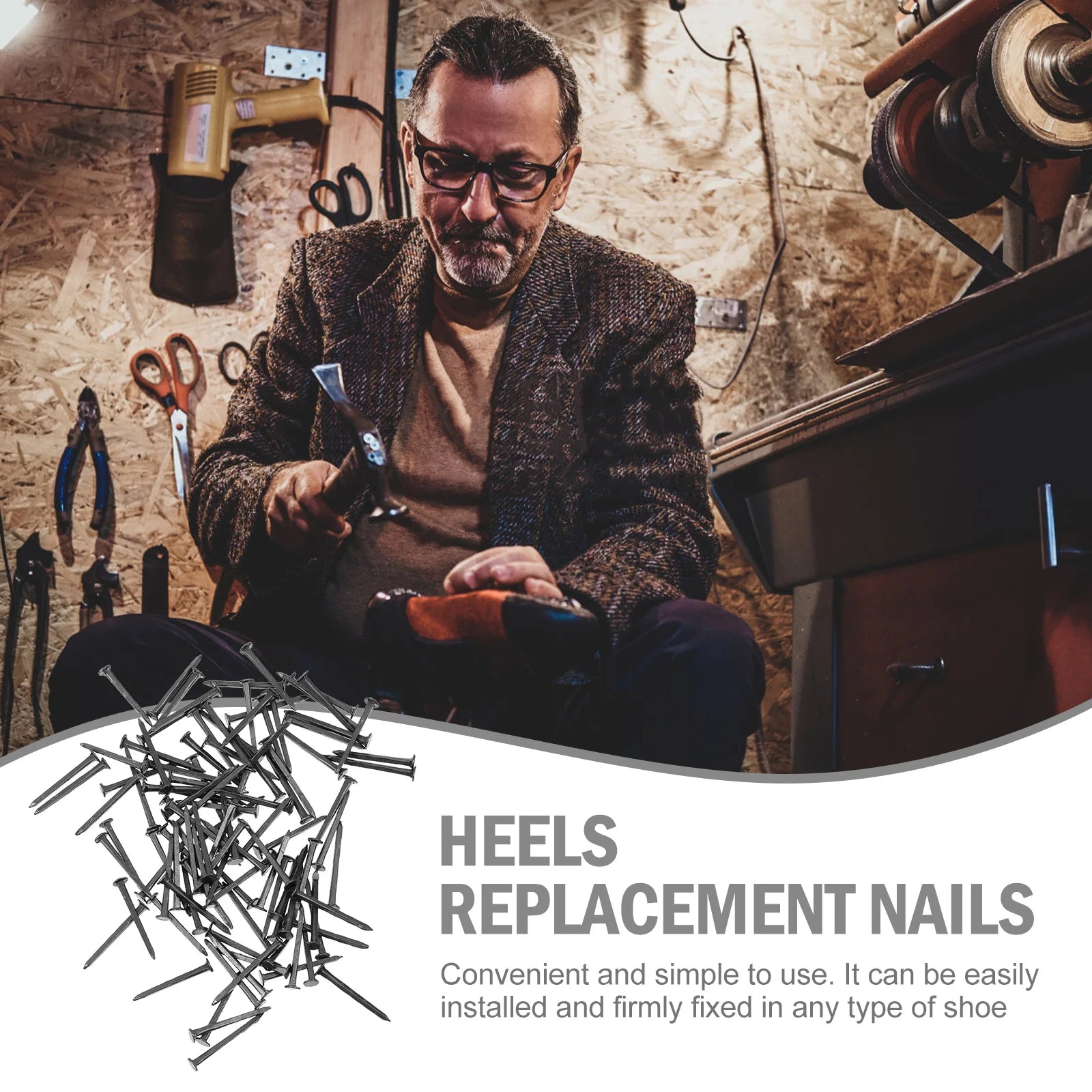 1 Bag Shoes Repairing Nails Simple Iron Heels Nails Round Head Shoes Nails