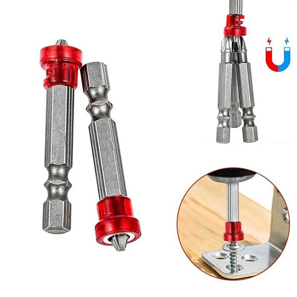 4PCS Power Screwdriver Bits, Plasterboard Screws, Magnetic Ring Placement Single Head Hand Tool, 1/4 Hex Shank Durable