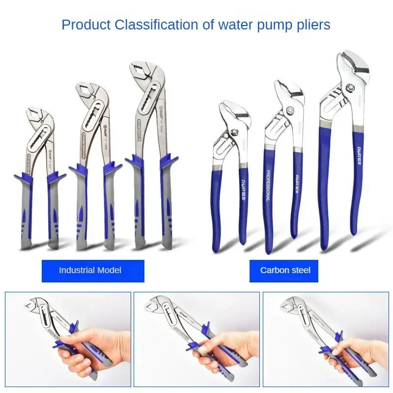 8 inch 10 inch 12 inch water pump pliers heavy-duty wrench large opening adjustable water pipe wrench manual maintenance tool