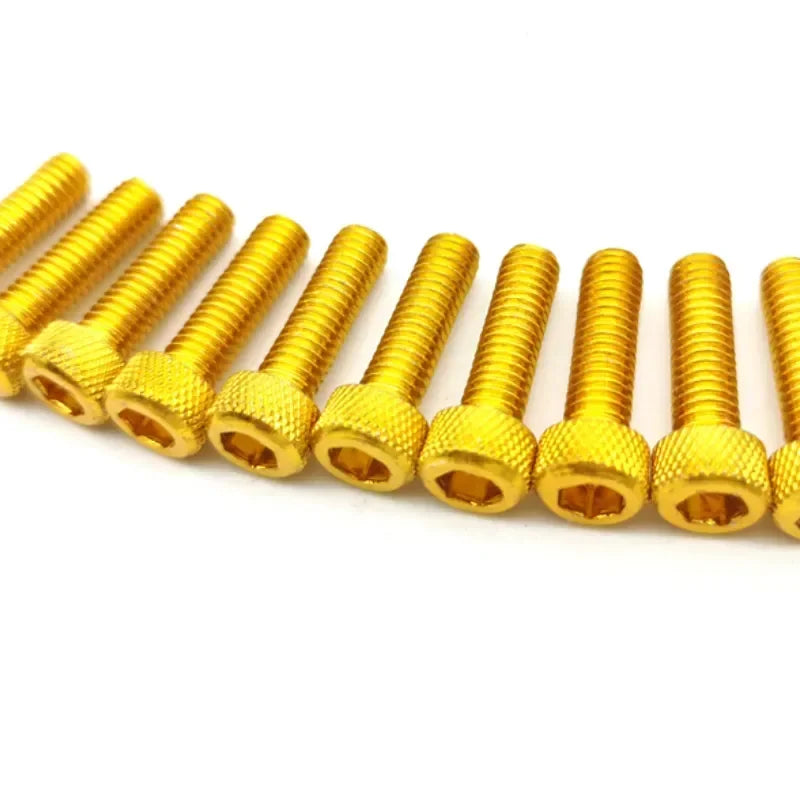 Motorcycle Screw Accessories - 10pcs Colorful Universal 6MM Nuts Bolts for Fairing Dirt Pit Bike Moto