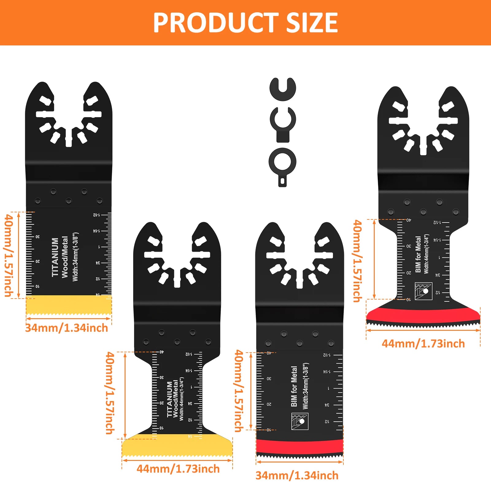 Bi-Metal Oscillating Saw Blades Cutter Universal A r c Edge Oscillating Multitool Blades Extra-Long Saw Blades For Wood Metal