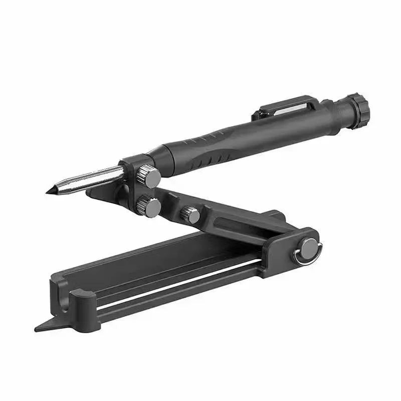 Multifunctional Profile Woodworking Scribing Tool deep hole Pencil Carpenter Maker Aluminum DIY Measuring Scribe Compass Ruler