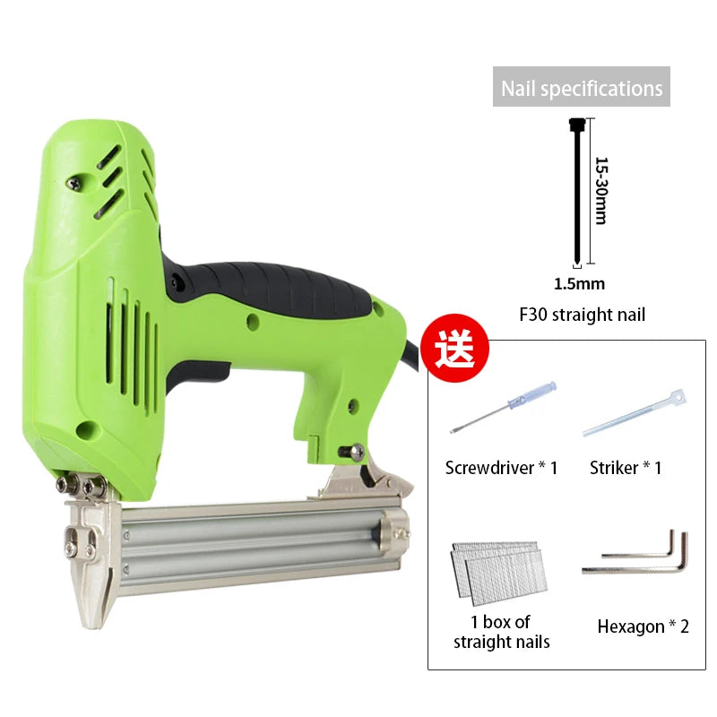 Electric Nail Gun Dual-purpose Nail Gun F30 Straight Nail Gun Multifunctional Ceiling Nail Shooting Tool Woodworking Tool