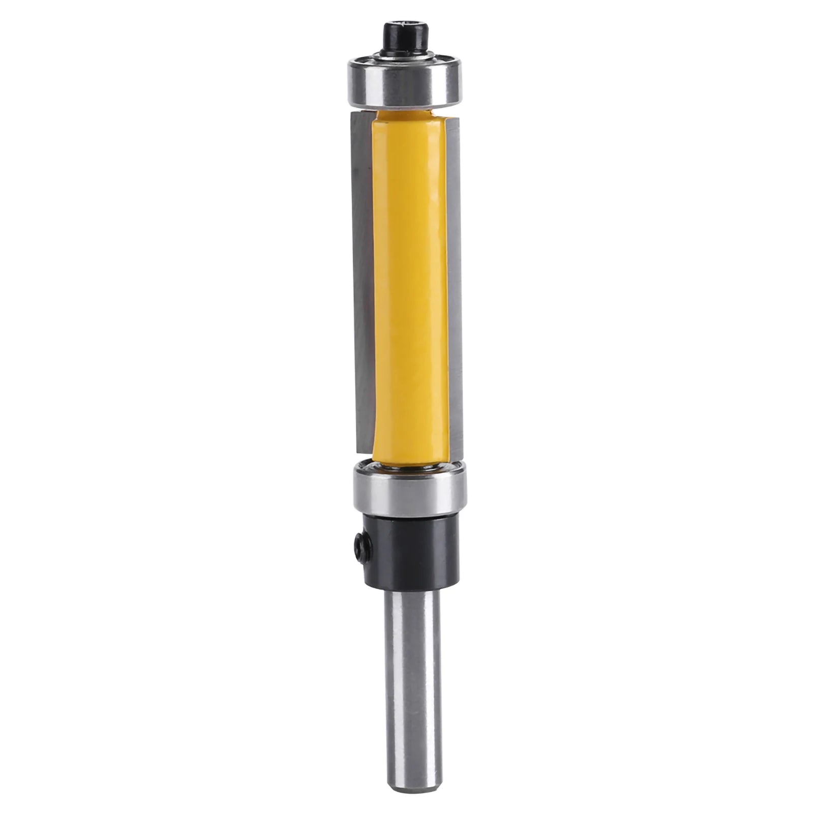 Flush Trim Router Bit with Top and Bottom Bearing 1‑1/2inch H * 1/4inch Shank Woodworking Tool Router Bit Straight Router Bit