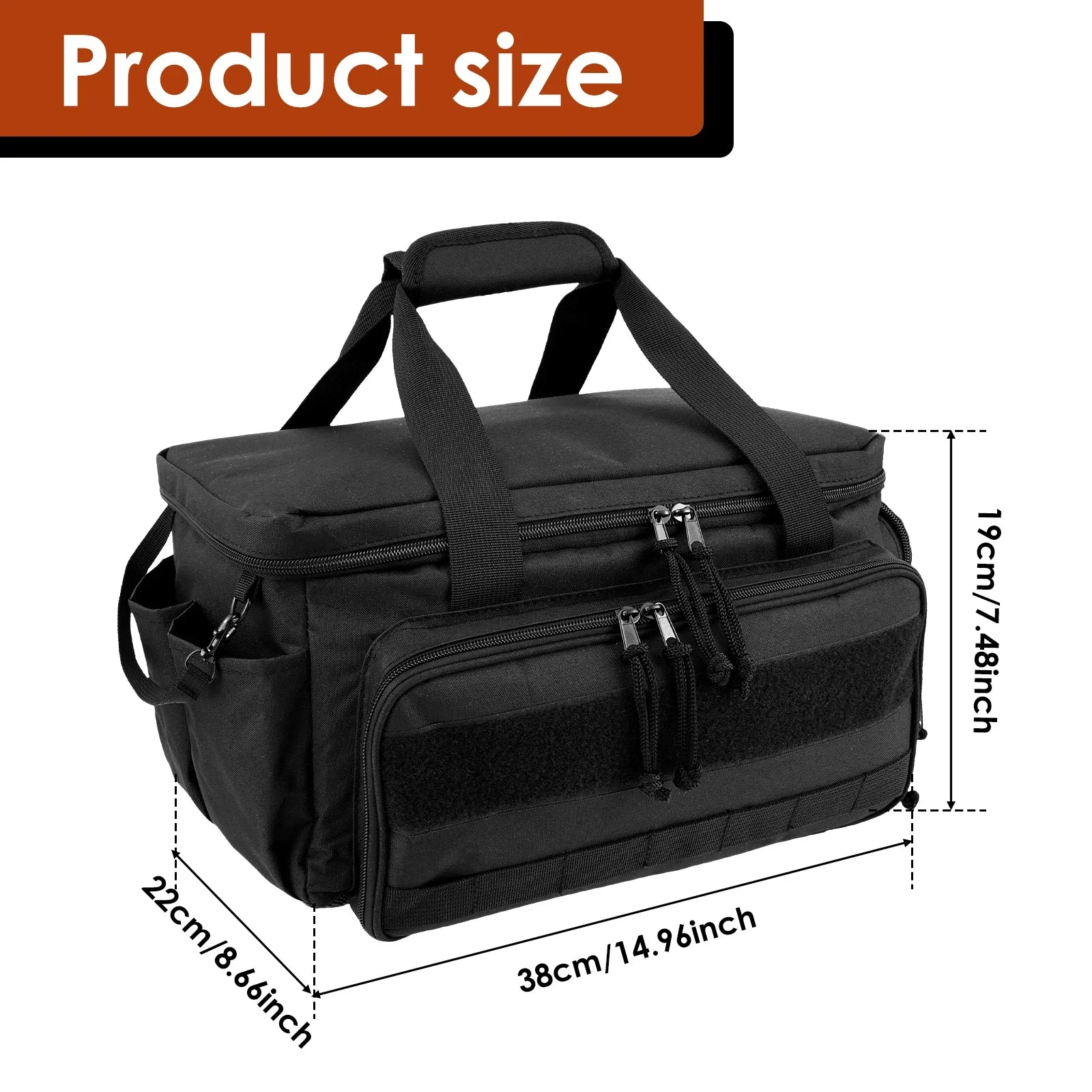 Tool Storage Bag Nylon Hand Tool Bag Multi Pocket Electrician Tool Organizer Large Opening Tool Tote Bag for Carpenter Handyman