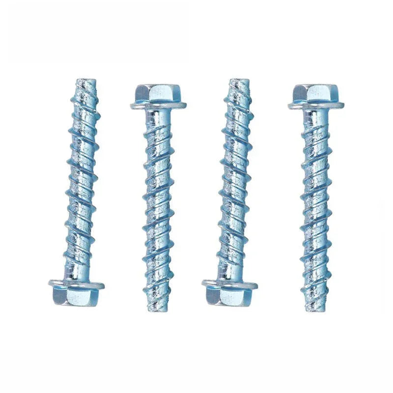 10Pcs Self Tapping Screws Set Hexagonal Self Cutting Anchor Bolt Concrete Cement Self-cutting Screw Expansion Nail Screws Kit