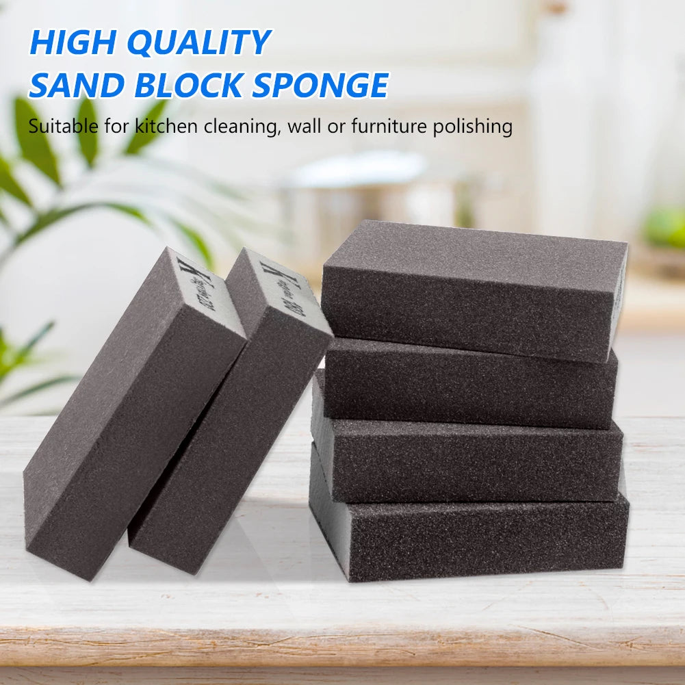 60 80 100 120 180 220# Sanding Sponge Polishing Sand Blocks Brush Cleaner Metal Derusting Washable Kitchen Sandpaper Model Paint