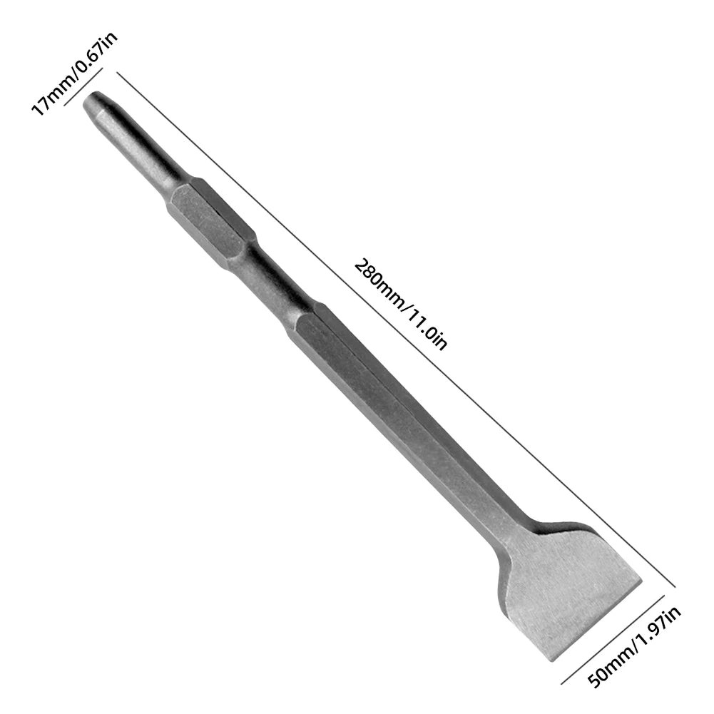 SDS PLUS Shank Chisel 280mm Point Flat Wide Flat Electric Hammer Drill Chisel Tool for Wall Concrete Impact Widening Drill Bit