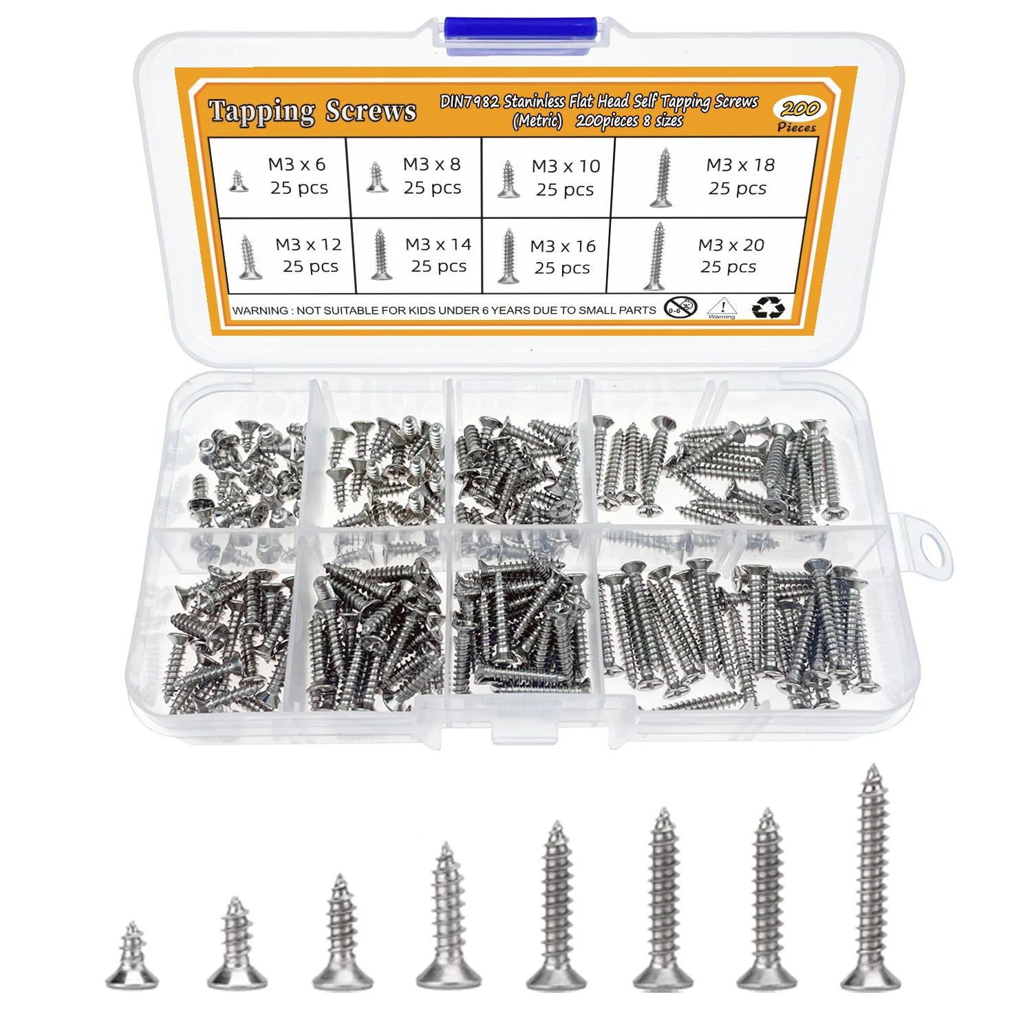 Wood Screws M2 M2.5 M3 Small Flat Head Screws Combination 5 Mm 6 Mm 7 Mm 10 Mm Miniature Brass Self-Tapping Screws