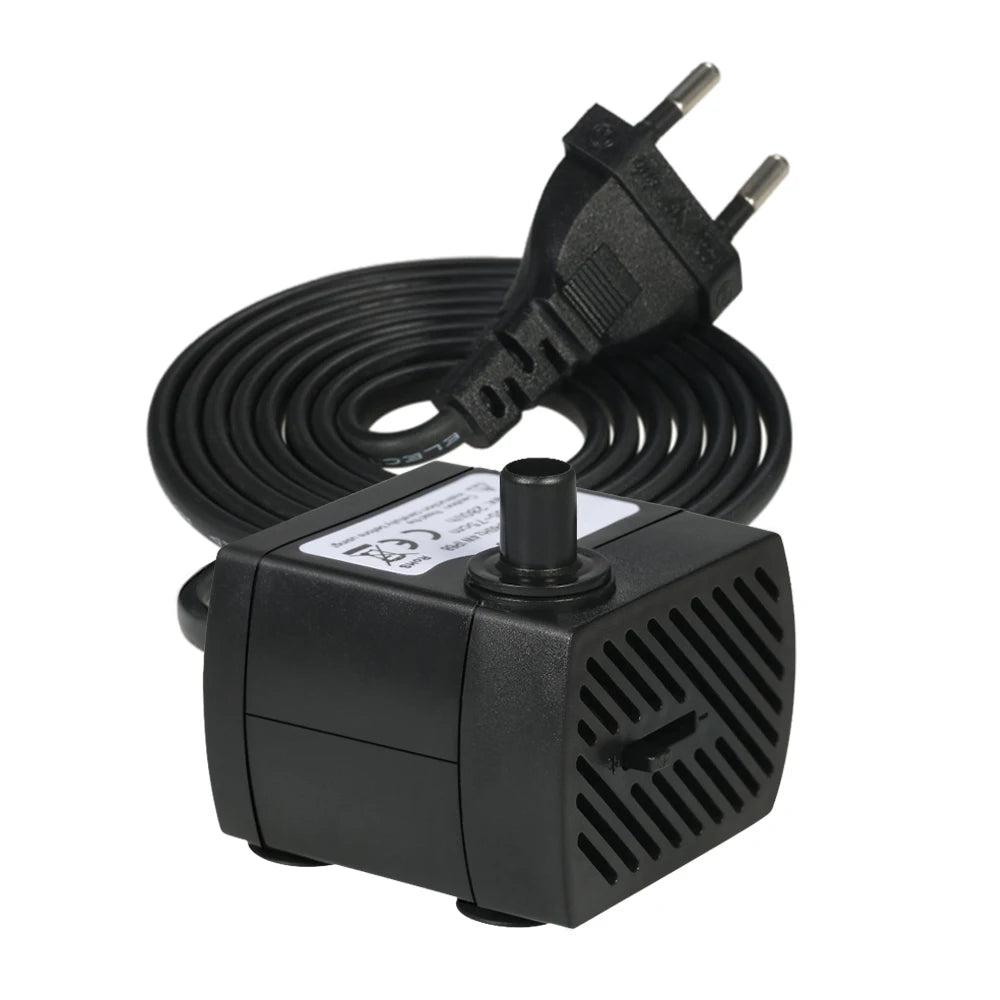 180L/H 2.5W Submersible Water Pump for Aquarium Tabletop Fountains Pond Water Gardens and Hydroponic Systems AC220-240V
