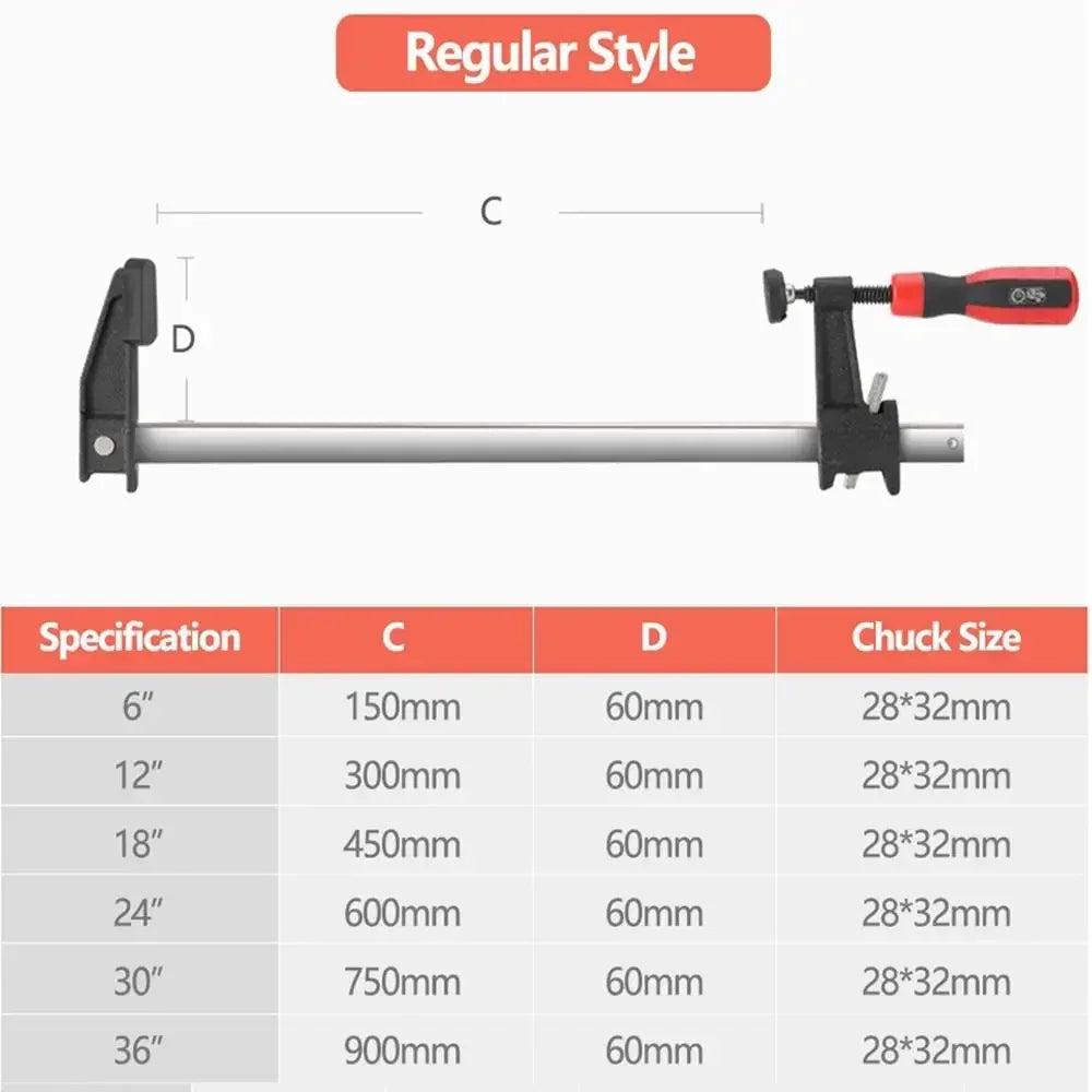 Clamps Heavy Duty Bar Clamp 6/12/18/24 Inch Quick Wood Working Clamping Tool Woodworking