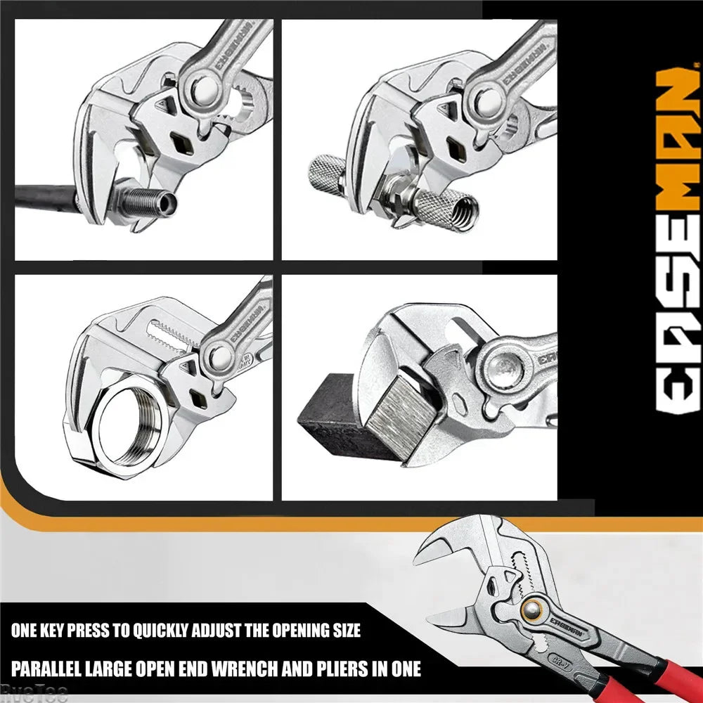 EASEMAN High Quality Heavy Duty Pliers Wrench for Water Pump Plumbing Car Repair Man Gift Hand Tools