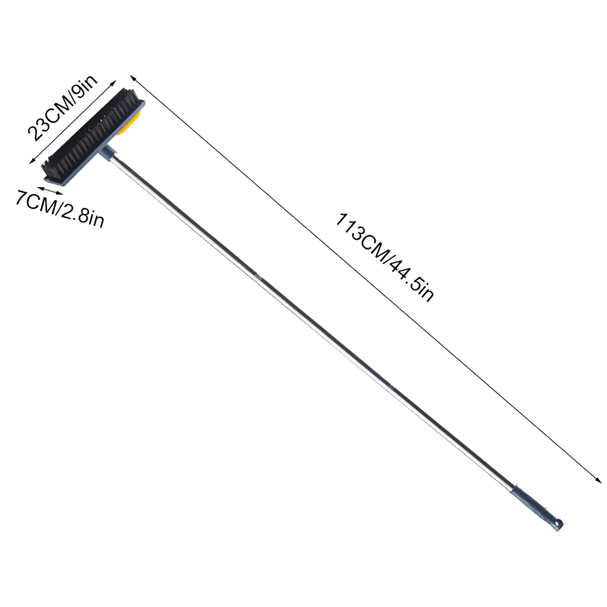 Floor Scrub Brush with Adjustable Long Handle 2 in 1 Scrape and Brush Stiff Bristle Bathroom Kitchen Floor Cleaning Brush