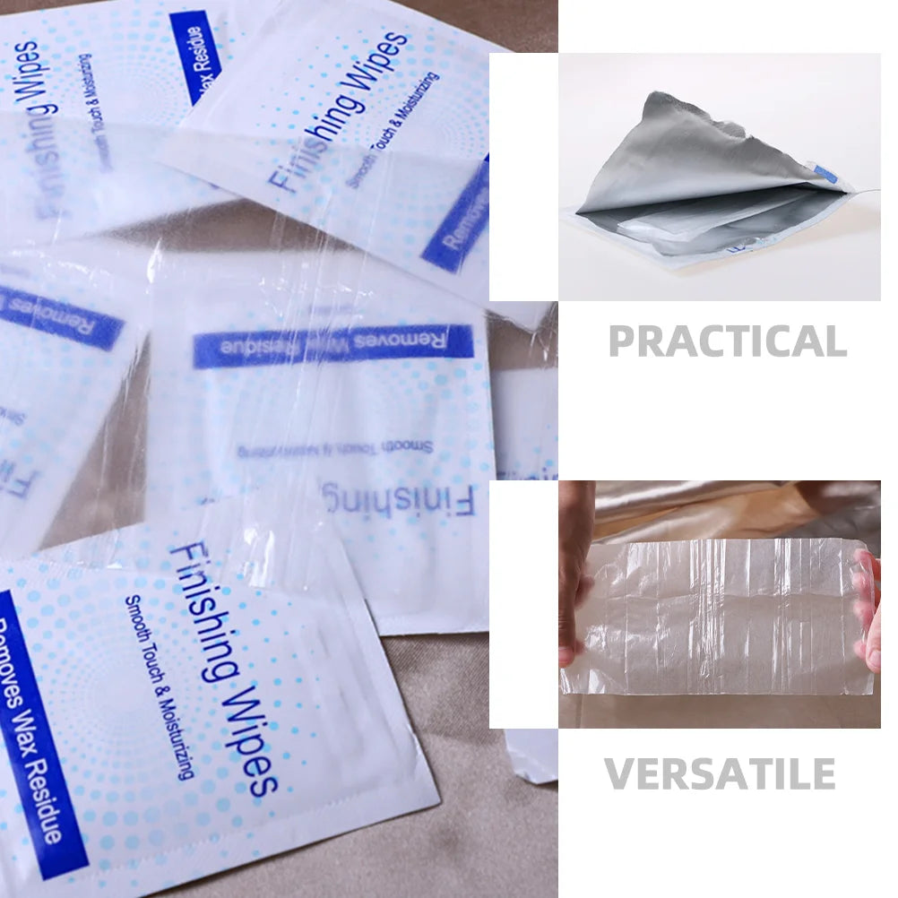 20 Pcs Hair Removal Wax Cleaning Oil Pack Gentle Formula Single Use Wipes Body Strips Salon Supplies Wax Remover Finishing Wipes