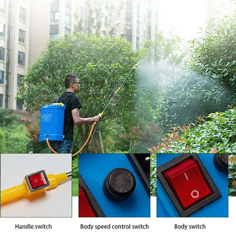Backpack Agricultural Electric Sprayer Rechargeable Automatic Sprayer Pesticide High Pressure Sterilization Spray Can