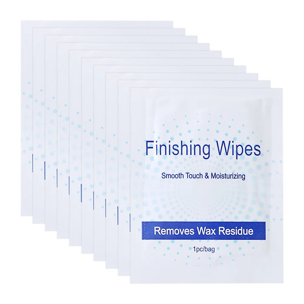 20 Pcs Hair Removal Wax Cleaning Oil Pack Gentle Formula Single Use Wipes Body Strips Salon Supplies Wax Remover Finishing Wipes