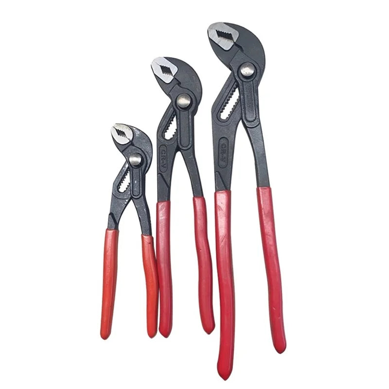 7/10/12 Inch Water Pump Pliers Quick-Release Plumbing Pliers Pipe Wrench Adjustable Water Pipe Clamp Pliers Household Hand Tools