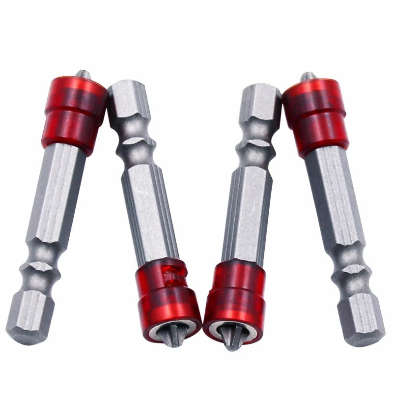 4PCS Power Screwdriver Bits, Plasterboard Screws, Magnetic Ring Placement Single Head Hand Tool, 1/4 Hex Shank Durable